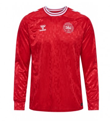 Denmark Replica Home Stadium Shirt Euro 2024 Long Sleeve